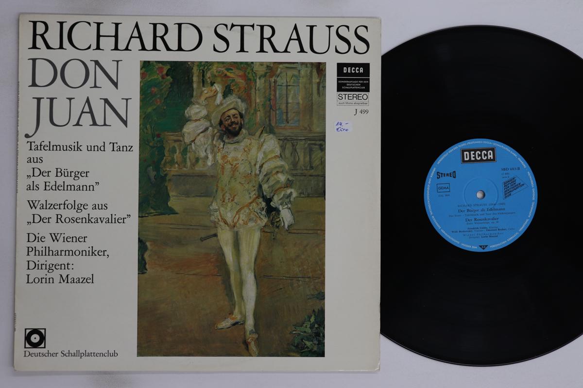 

LP Record LORIN MAAZEL, WIENER PHILHARMONIKER - R Strauss Don Juan Tondichtung Fur SBD683B DECCA Germany Classical Used