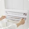 1 Pcs Kitchen Tools Cling Film Tissue Holder Sliding Knife Cutter Aluminum Foil Barbecue Cutting Box Towel Storage Racks