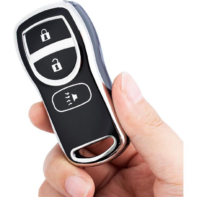 Key Fob Cover for Nissan,Soft TPU Car Key Cover Compatible with Nissan Altima Armada Quest Frontier Titan Versa Xterra Pathfinder Maxima Murano NV200