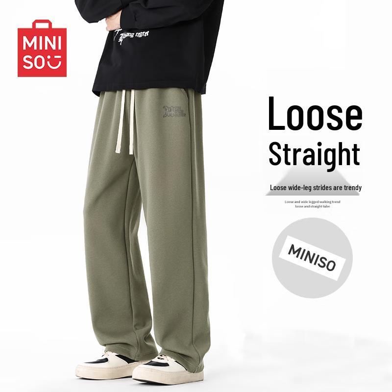 MINISO Men's Relaxed Fit Straight Leg Casual Pants