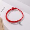 PANJBJ Kaninchen Armband für Damen Mädchen Rotes Geflecht Verstellbarer Schmuck Neujahrs Geburtstagsgeschenk Dropshipping Großhandel