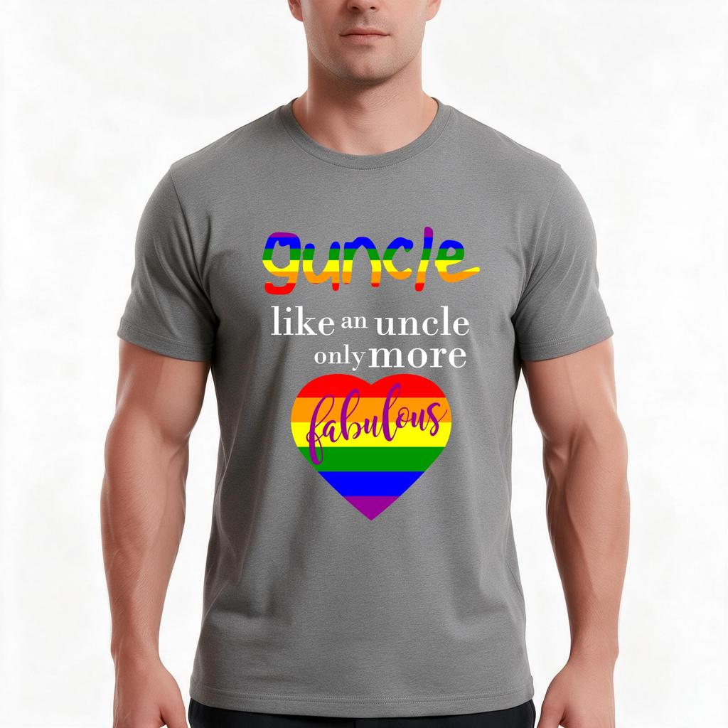 Guncle Fabulous Tshirt Summer Casual Cotton Tee Oversized Streetwear Tops Vintage Graphic Print Loose Fit Short Sleeve