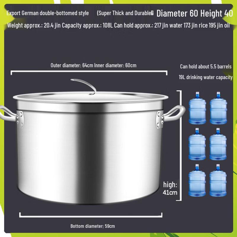 

Large Commercial Stainless Steel Soup Pot with Lid