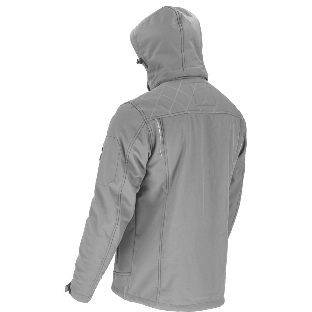 Softshell Jacket With Hood, Insulated, Gray, "", Ce, Lahti