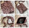 SCIONE Damen-Umhängetasche, Messenger-Mode, Leopardenmuster, haarige weibliche Tasche