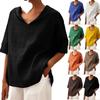 Plus Size Women's Cotton & Linen T-Shirt - New Spring/Summer Arrival