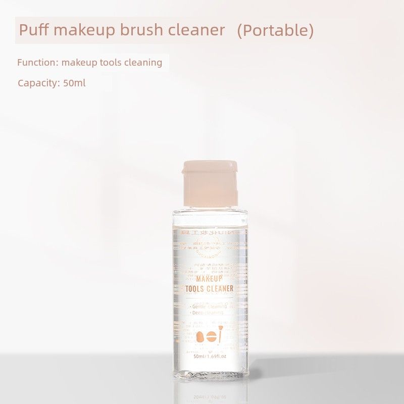 Guo Xiaoniu Powder Puff Cleaning Agent 150ml Makeup Brush Brush Cleaning Liquid Cosmetic Egg Cleaning Powder Puff Makeup Tools Powder Puff Makeup Brush Cleaner (Portable 50ml)