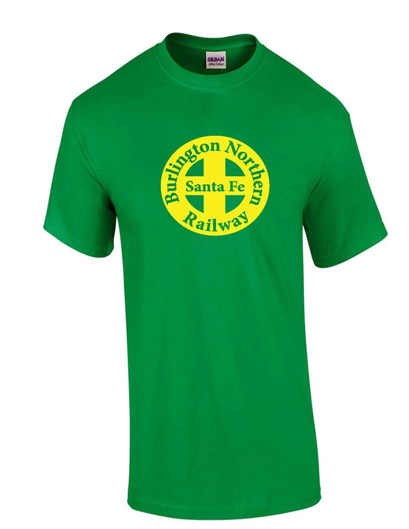 

Vintage BNSF T-Shirt RETRO Railroad TRAIN Yellow Irish Green Tee Shirt S-5XL 4XL