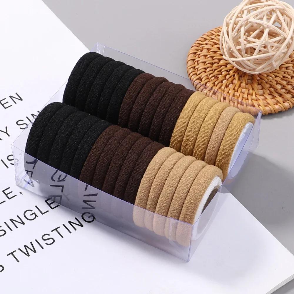 30Pcs/Set Women Elastic Hair Bands Girls Colorful Nylon Rubber Bands Headband Scrunchie Kids Ponytail Holder Hair Accessories