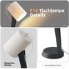 Lampe de table - NETTLIFE - Lot de 2 lampes E14 - Métal gris foncé - 37,4 cm - Style scandinave