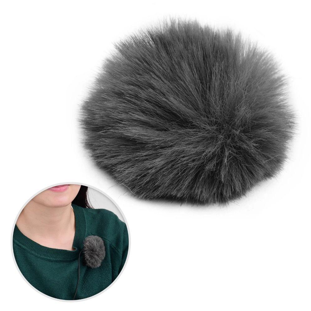 1Pcs Fit 0.5-1.5cm Mic Furry Fur Microphones Cover  For SONY RODE BOYA Lapel Lavalier Microphones