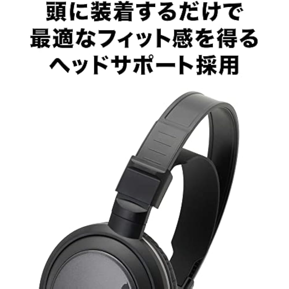 Audio-Technica ATH-AVC300 Headphones, Wired, 3m Cable, 6.3mm Standard/3.5mm Mini Connectors, Black