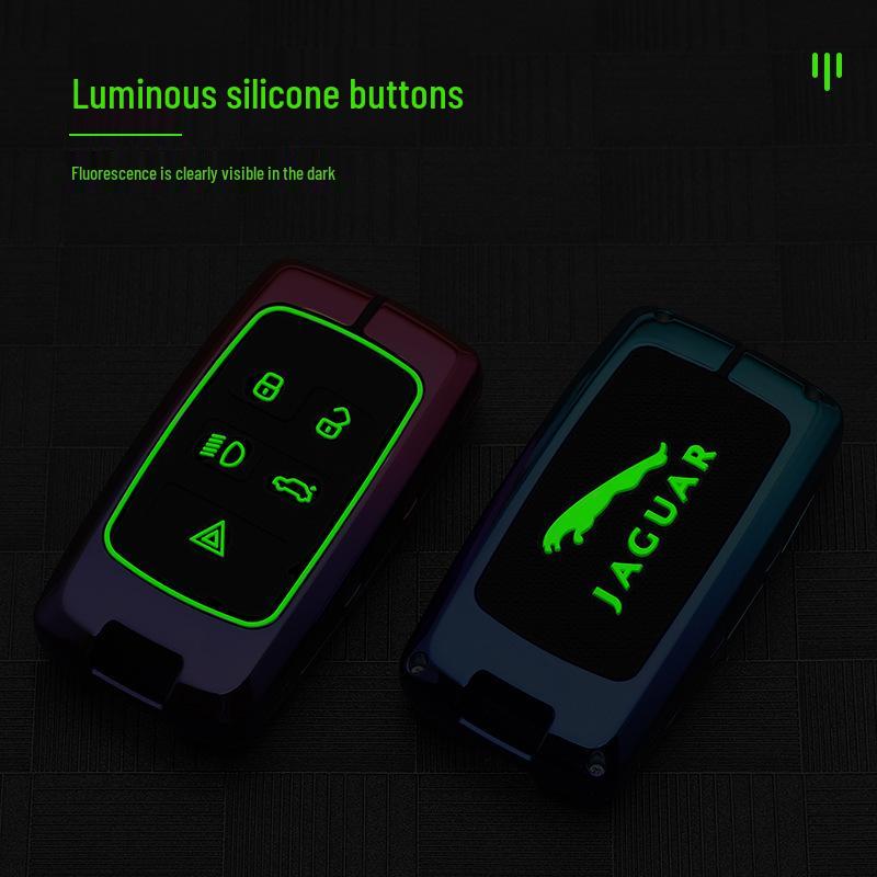 Premium Metal Protective Shell for Jaguar Key - Compatible with XFL/XEL/XJL/FPACE; High-End Men's Key Case with Buckle