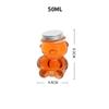 Tilted Bear Glass Bottle For Coffee Concentrate Milk Juice Leakproof Bottle With Lid Mason Jar Portable Empty Jar