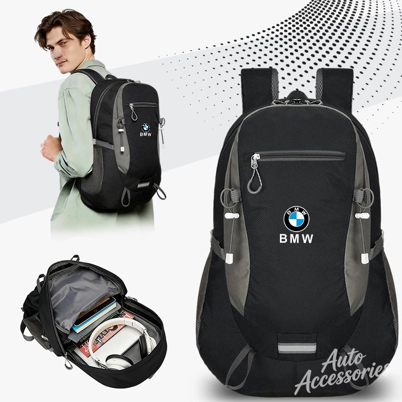 FWAV6 Casual Car Logo Backpack School Outdoor Hiking Lightweight Travel Daypack For BMW M Performance 1 3 5 7 Series X1 X3 X5 Stickers