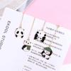 Pages for Readers Student Reading Book mark Panda Pendant Paper Clip Metal Bookmark Panda Bookmark