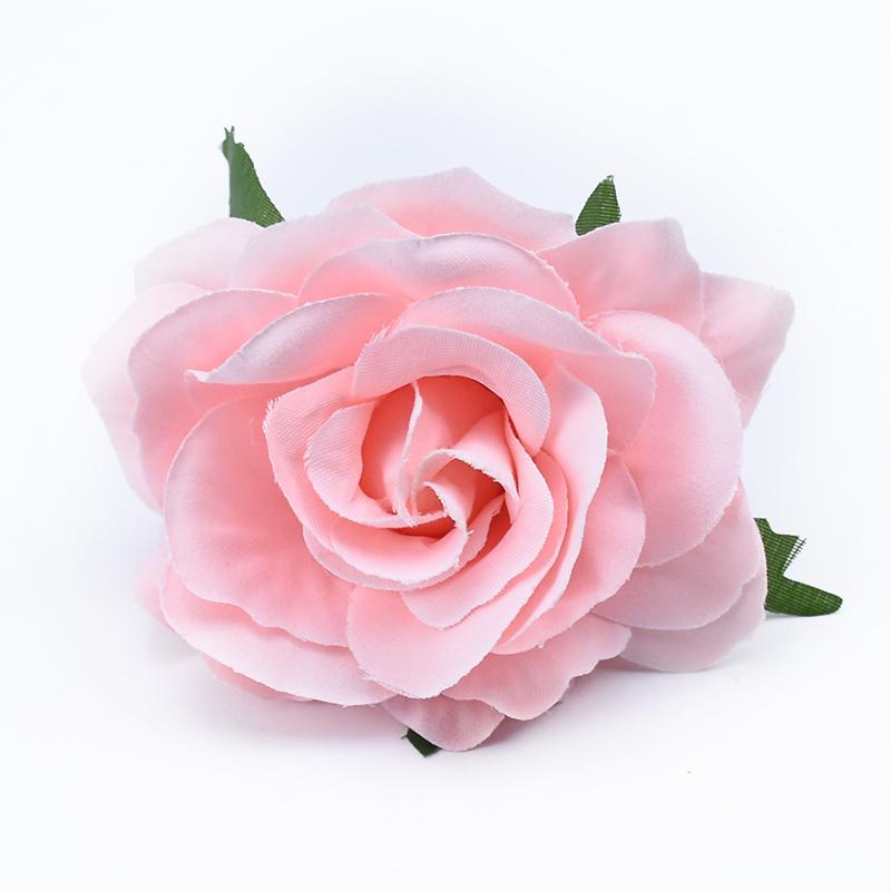 2Pcs 10CM Rose Head Wedding Flower Wall Scrapbook for Home Decor Christmas Garland Silk Flowers Bridal Brooch Artificial Flowers