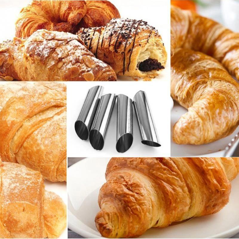 304 Stainless Steel Pastry Baki Cannoli Forms Food Grade Cream Horn Mould Cake Horn Mold Cannoli Tubes shells Pastry Baking Mold