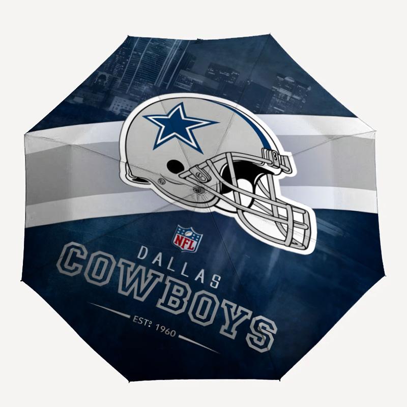 1pc Dallas Cowboys Umbrella, Sun Protection, And UV Shielding. It Has Eight Sturdy Ribs for Outdoor Use And Perfect As a Holiday Gift