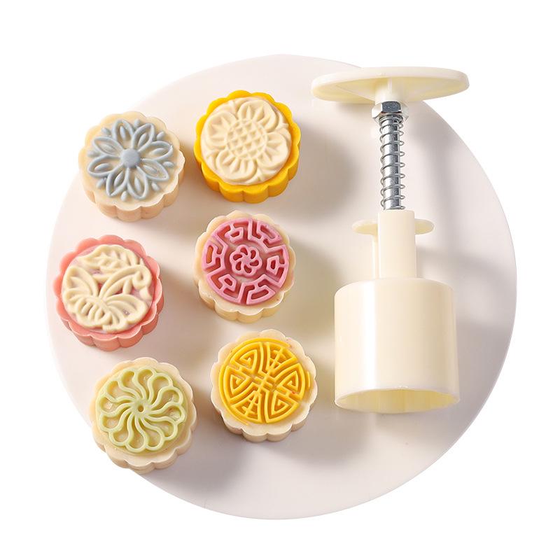 Traditional Cartoon Mooncake Mold, Hand-Press Type for Baking, Available In 50g, 75g, 100g Sizes