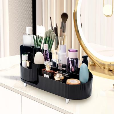 Nou organizator de machiaj rotativ 360, vitrina cosmetică de mare capacitate Cutie de depozitare de birou pentru pensule de machiaj Crema de ochi Îngrijirea pielii