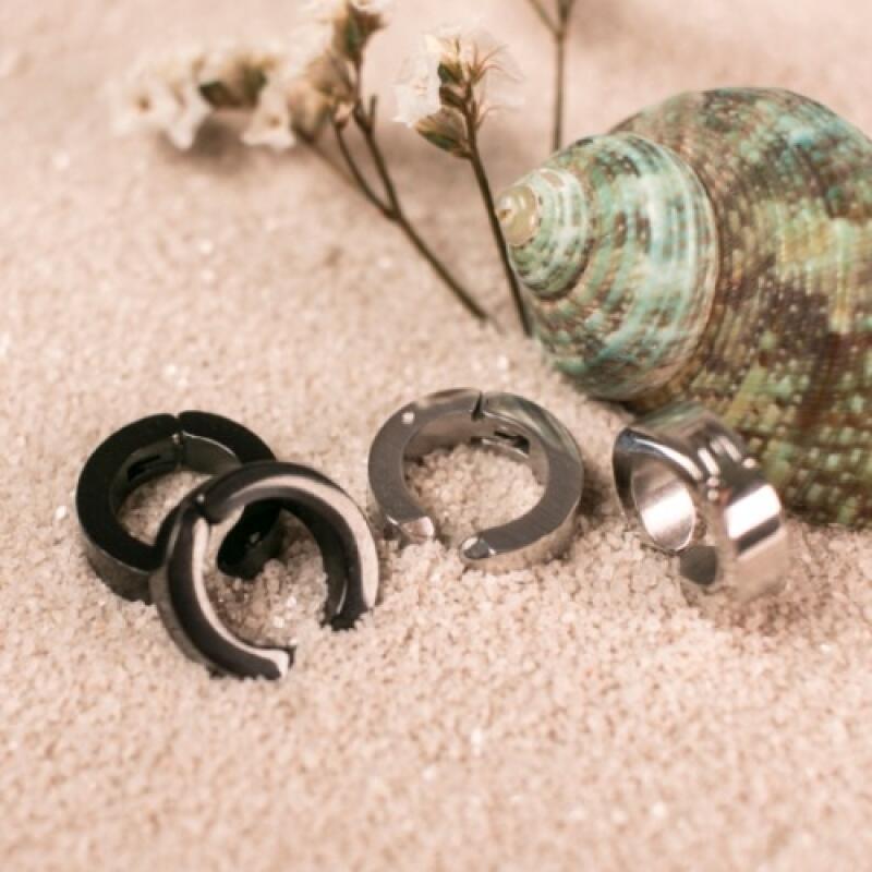 

[Men s Surgical Steel Earrings] Non-piercing Ear Cuffs for Students Silver