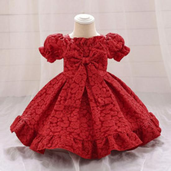 Girls' Formal Princess Dress - Floral Lace Mesh with Flower Detail, Ideal for Weddings