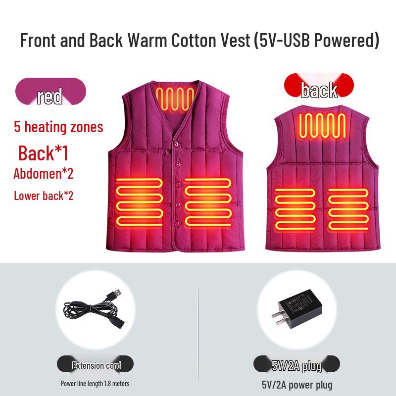 

Plus Size Smart Temp Rechargeable Heated Vest for Middle-Aged & Elderly Women 3XL [140-150 lbs]