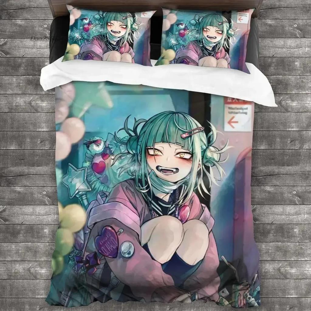 3D Print Anime My Hero Academia Bedding Set Duvet Cover Sheet Printed Bed Set Pillowcase Full Queen King Size Comforter Bedroom