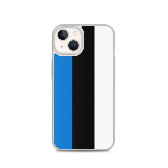 Coque - iPhone - Drapeau De l'Estonie - Silicone Souple - Protection Complète - Design Fin