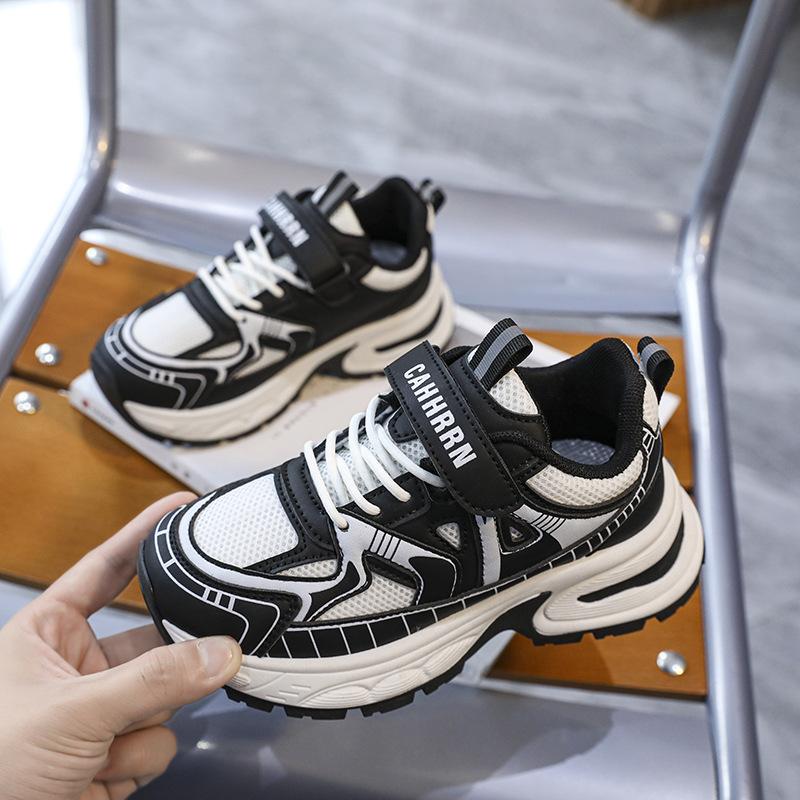 

Детская сетчатая дышащая спортивная обувь, обувь для мальчиков, ученики начальной школы, завязывающие шнурки, кроссовки, толстоподошвенная с увеличением роста, мужская и женская 39