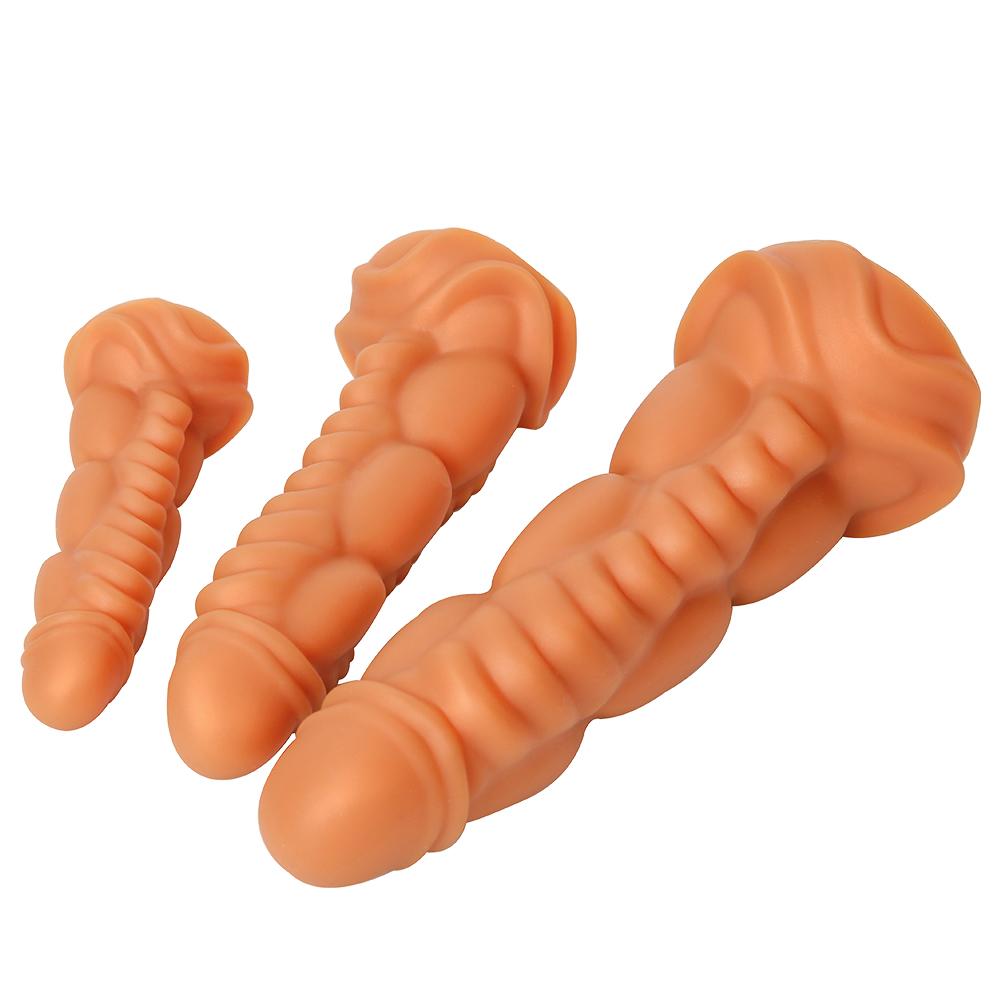 Plug anale in silicone Masturbatore Simulazione Dildo Espansore anale Giocattoli adulti del sesso Fisting Pene realistico Grosso cazzo