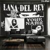 Artă Fan Lana Del Rey Nume Personalizat Tapiserie de Perete Estetică Agățătoare de Perete Pătură din Material Imprimat Tapiserii Decorative Pentru Dormitor Sufragerie Decor Acasă