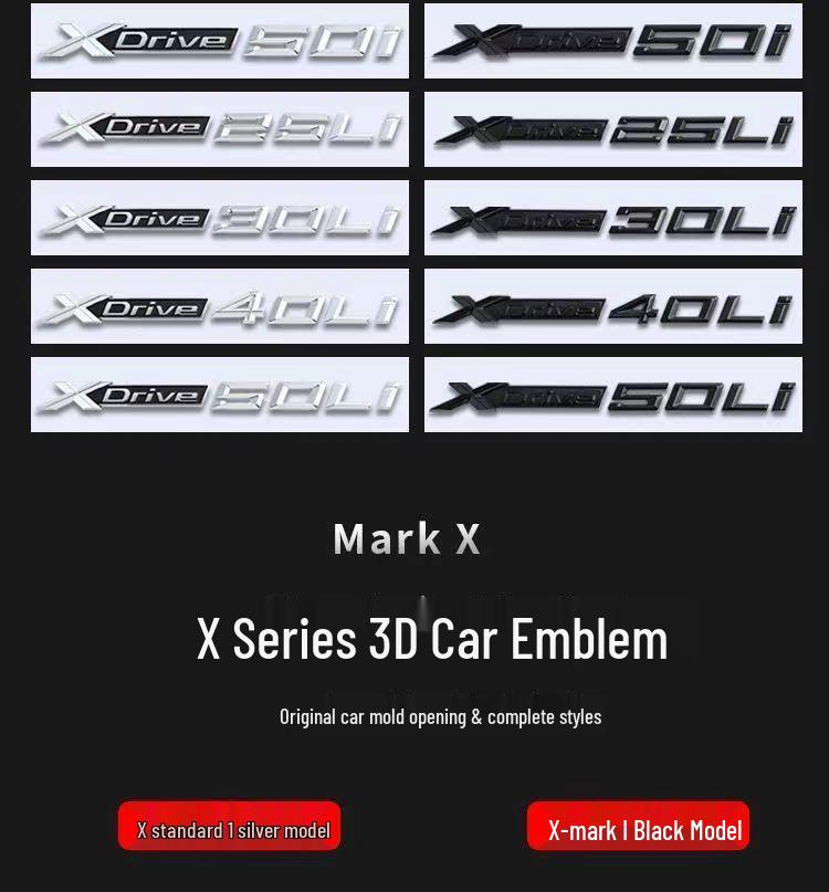 BMW M Thunder Edition Black Emblem for X1M-X7M Models