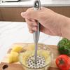 Ergonomic Stainless Steel Potato Masher with Perforated Base for Soft Food Mashing Potatoes Avocados and Beans
