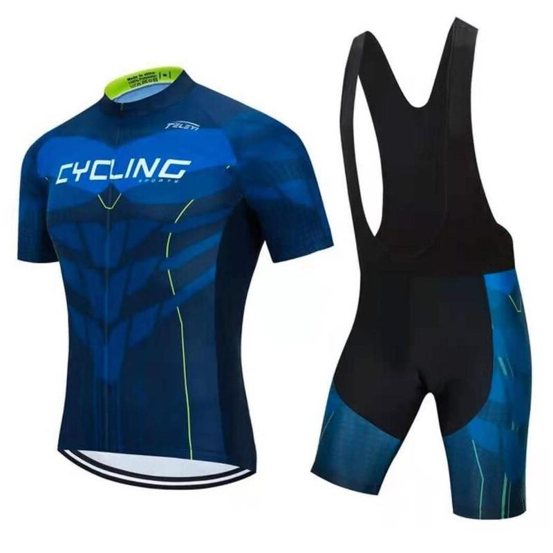 Mens Quick-Dry Breathable Cycling Jersey Shorts Set Road Bike Riding