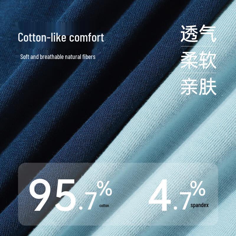 LANGSHA Men's Loose Cotton Boxer Briefs 3-Pack