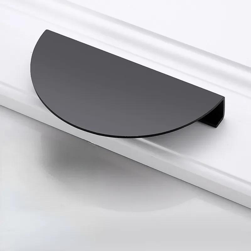 Retro měděné kulaté držadlo Půlkruhová skříň Knihovna Skříň Kliky dveří a knoflíky Zásuvka skříně Černá Stříbrná Mosaz