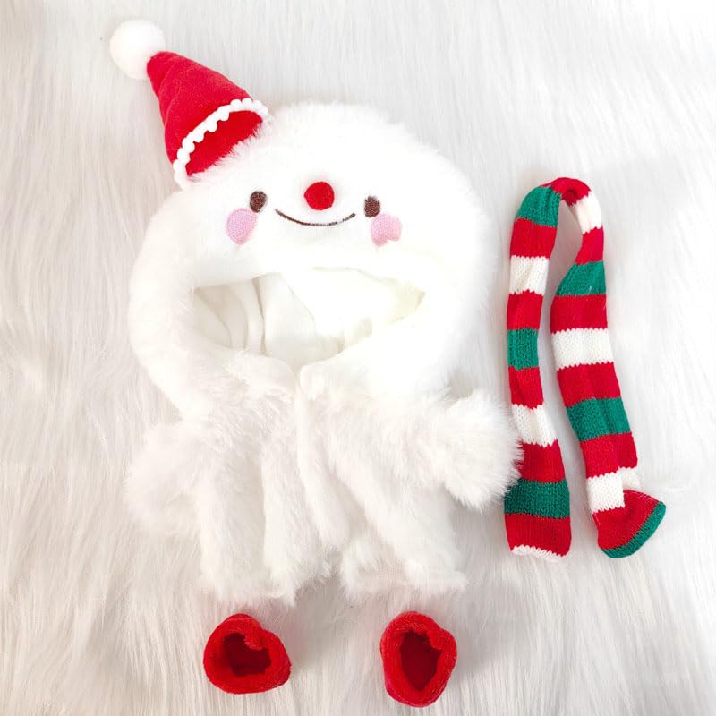[Oshikatsu Goods Plush Clothes] Cosplay Dress-Up Plush Toy Mini Doll 20cm Universal Snowman Set of 3 for Christmas
