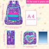 3PCS  Backpack for Girls, 16" Kids Backpacks with Lunch Box, Water Resistant Girl Bookbag for School Elementary