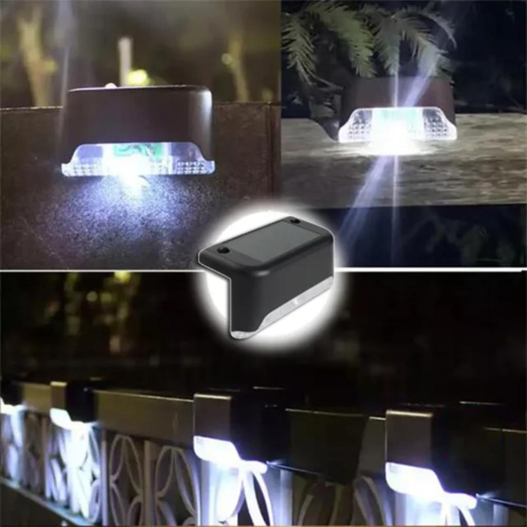New Warm White LED Solar Step Lamp Path Stair Outdoor Garden Lights Waterproof Balcony Light Decoration  Patio Stair Fence Light