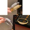 Elegant Striped Oval Bangle Bracelet With Gold Plating For Fashionable Women