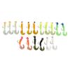 17Pcs Fishing Lures Kit Fishing Soft Grub Bait Gear with Metal Hook for Freshwter Saltwater