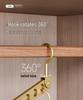 Aluminum Alloy Folding Eight-Hole Hanger with Single Hook for Versatile Wardrobe and Laundry Storage