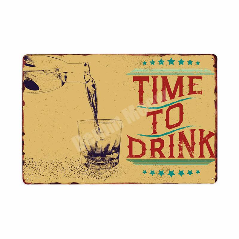 Rum Vintage Metal Tin Signs, Beer Wall Stickers, Bar, Grill, Pub, Cafe, Home Decor, Whisky Art Painting, Decorative Plates