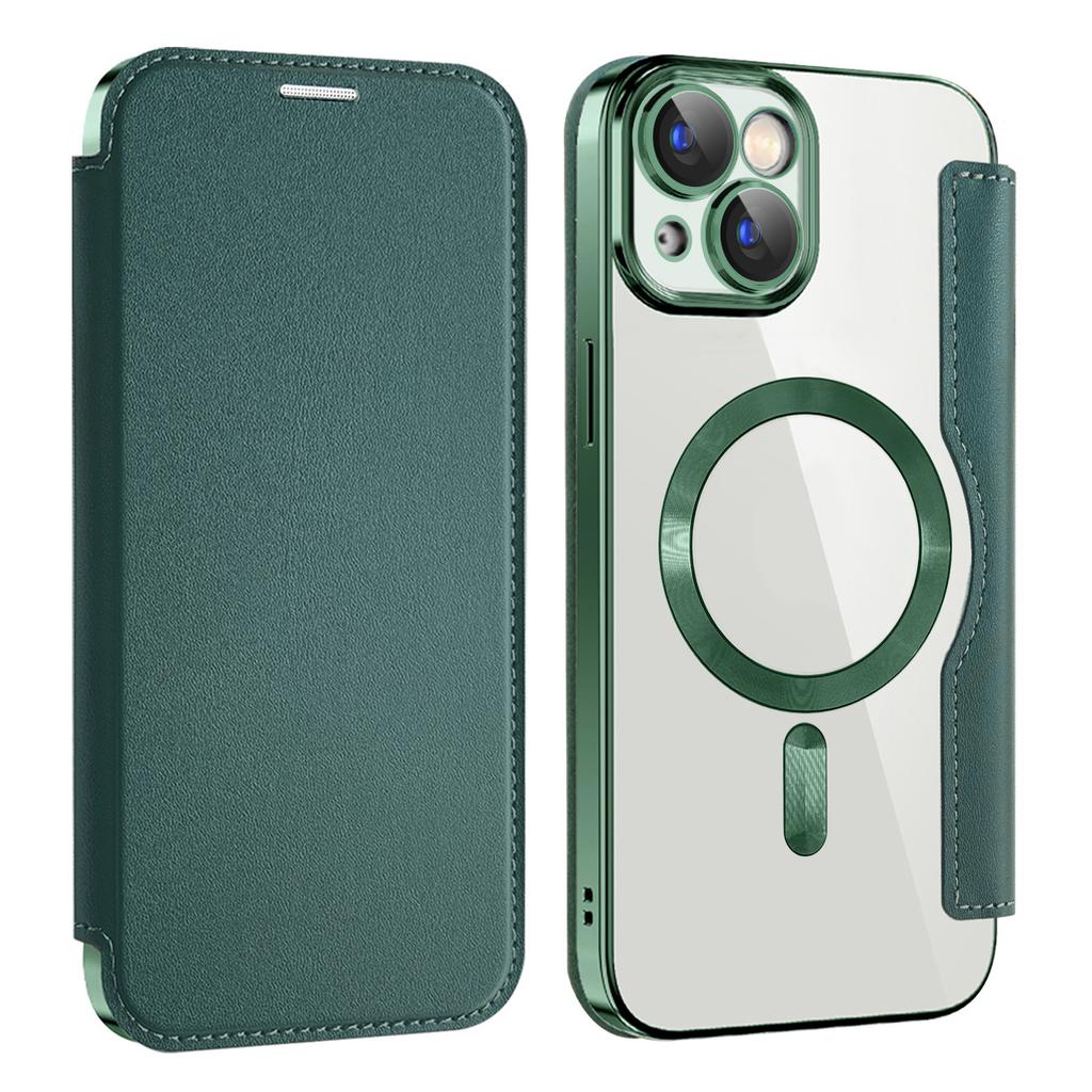 For iPhone 13 Case Compatible with MagSafe RFID Blocking Card Holder Leather Phone Cover
