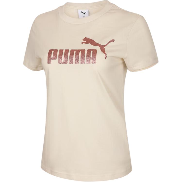 

Puma Metallic No.1 Logo ESS Sports Casual Short Sleeve T-Shirt Women tops 69445587 S
