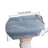 Einfarbige blaue Denim-Kosmetiktasche im koreanischen Stil mit Reißverschluss, rechteckige Vintage-Federtasche zur Aufbewahrung von Schreibwaren für Damen