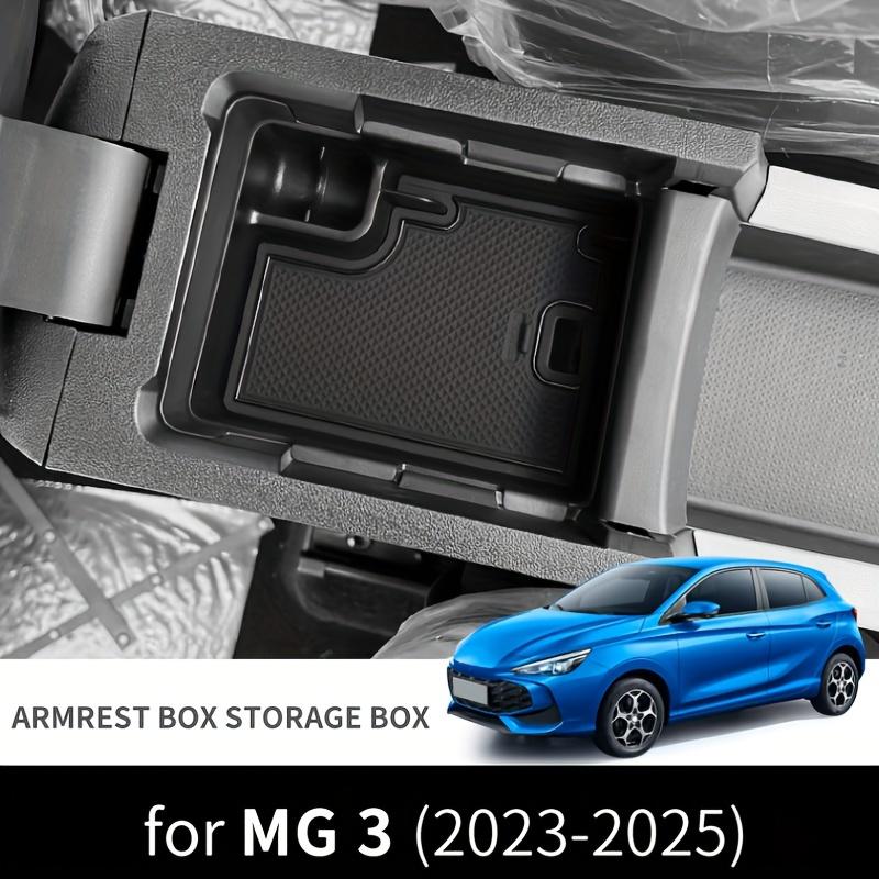 For MG MG3 -2025 Center Console Armrest Organizer Tray Durable ABS Black Storage Box With Divider Car Interior Accessories