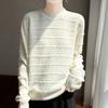 Autumn And Winter New Wool Sweater Women'S Round Neck Thickened Pullover Sweater Loose And Thin Knitted Bottoming Shirt Top